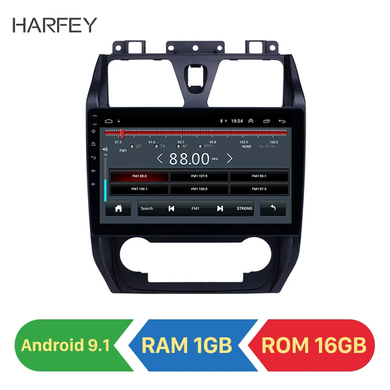 Harfey 10 1 дюймов Carplay GPS навигация Радио Android 9 для Geely Emgrand EC7 2012 2013 HD сенсорный экран