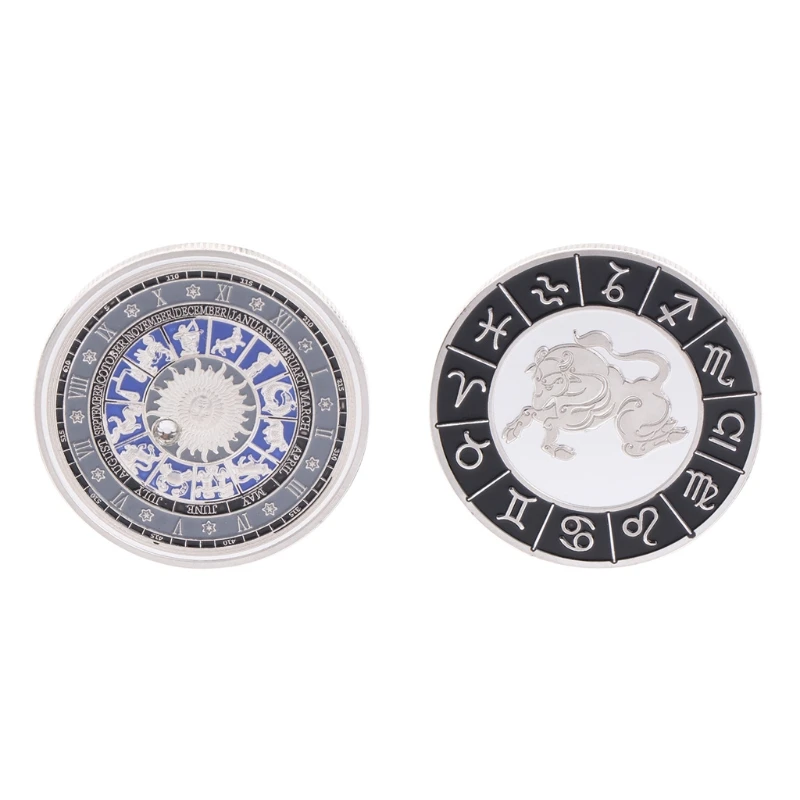 

Commemorative Coin Plated Silver Constellation Taurus Souvenir Arts Collection