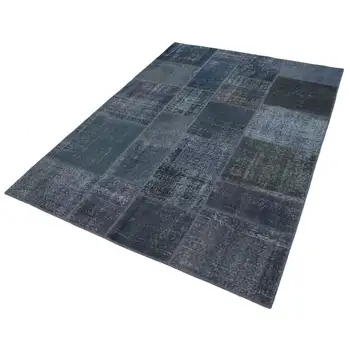 

170x239 Cm Grey Handmade Patchwork Rug-6x8 Ft