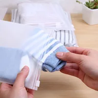 20pcs/pack Matte Clear Plastic Storage Bag Travel Bags Zip Lock Valve Slide Seal Packing Pouch Bags LBShipping 2