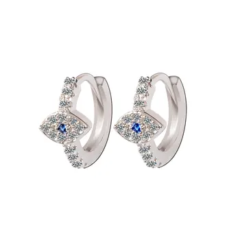 

Hot Sale Evil Eye Female Circle Huggie Earring Rose Gold Silver Color Crystal Tiny Small Stud Earrings for Women Jewelry Brincos