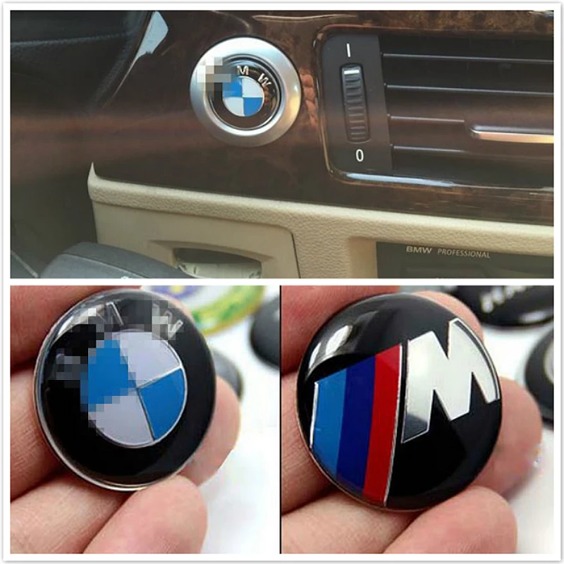 

1pcs 25mm Car One Button Start Brand LOGO Interior Sticker For BMW E46 E39 E90 E60 E36 F30 F10 F20 X1 X3 X5 Stickers Accessories