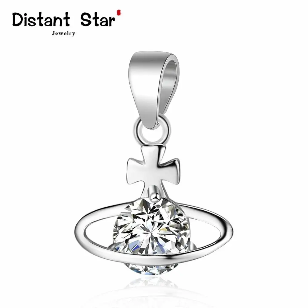 Подвеска из стерлингового серебра 925 пробы с кубическим цирконием ожерелье колье