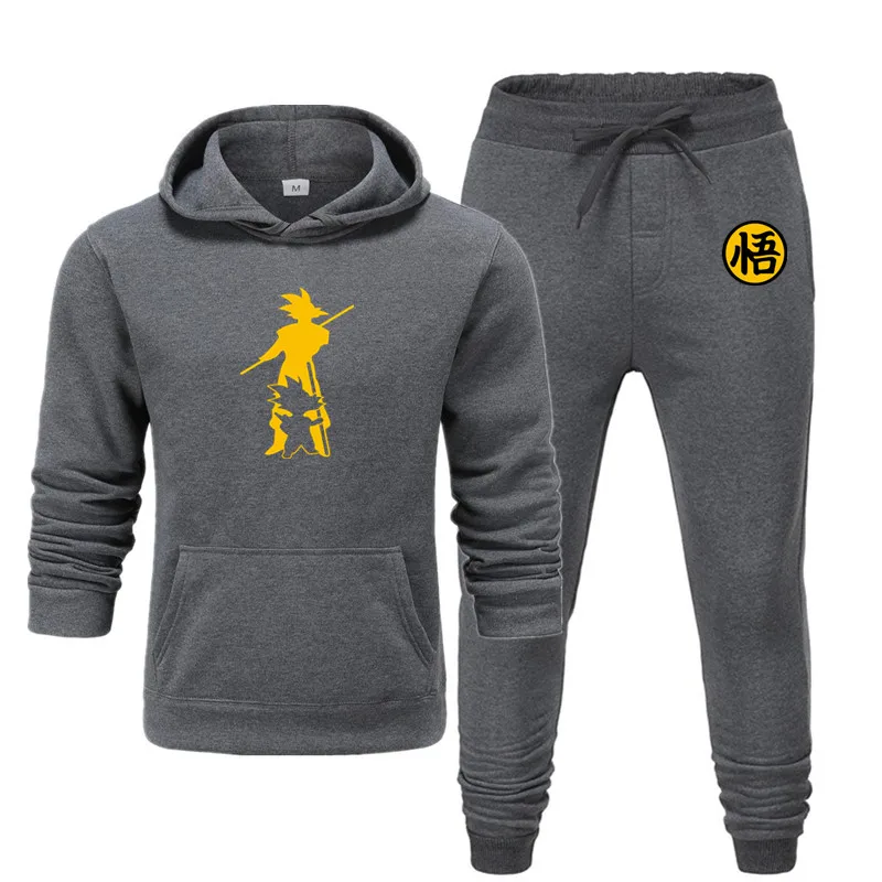 Wukong printing men's running tracksuit 2 sets new jogging sportswear men's sweatpants hoodies spring and autumn men's gym pant