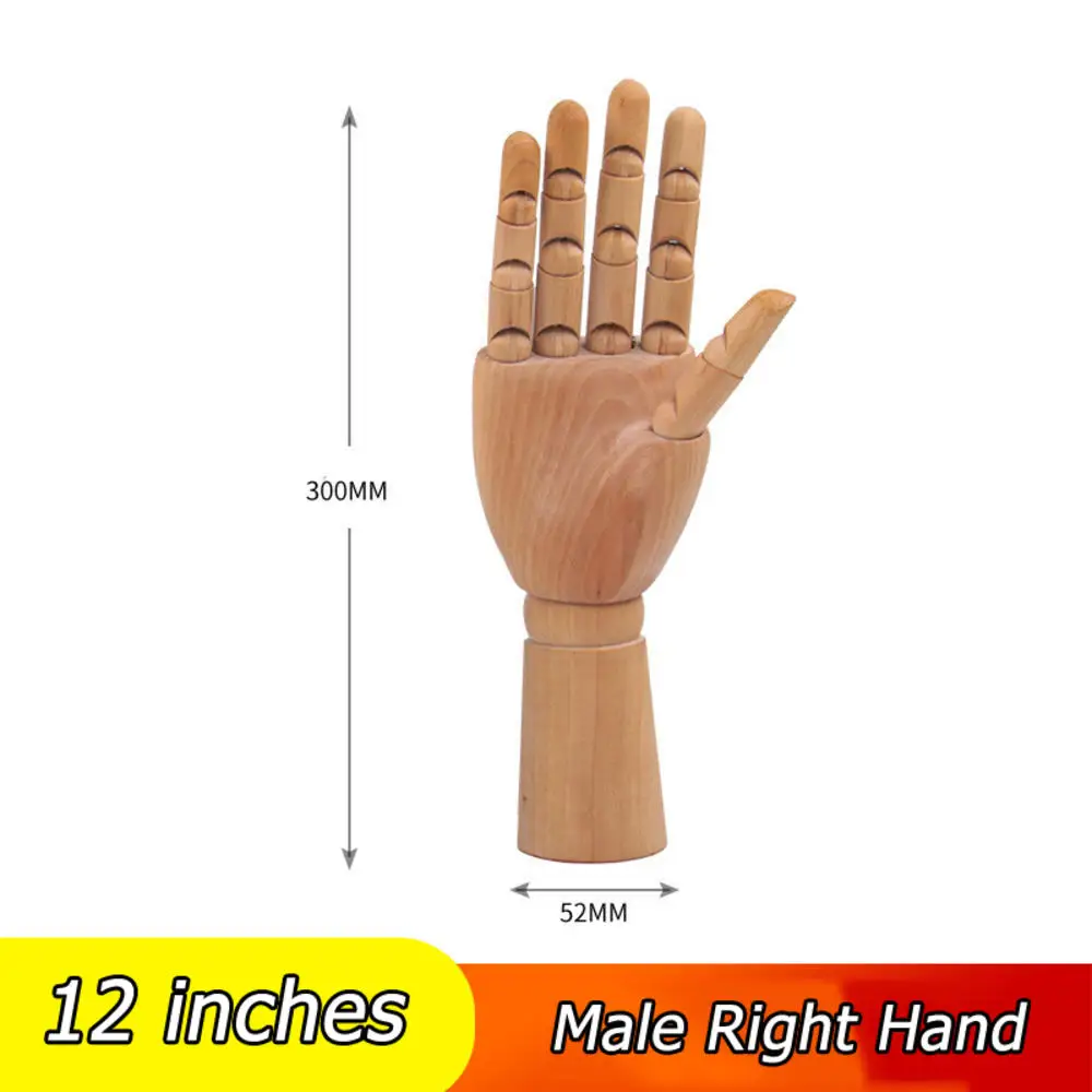 Wooden Human Body Model Artist Mannequin Hand Joint Model Movable Adjustable Limbs Mannequin Sketch Home Desktop Accessories 