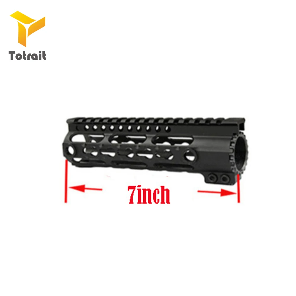 Totrait Tactical " 7" 1" 12" 13. " 15. 25" Handguard Keymod Rail Picatinny Free Float Mount system для страйкбола AEGHunting Black - Цвет: 7inch