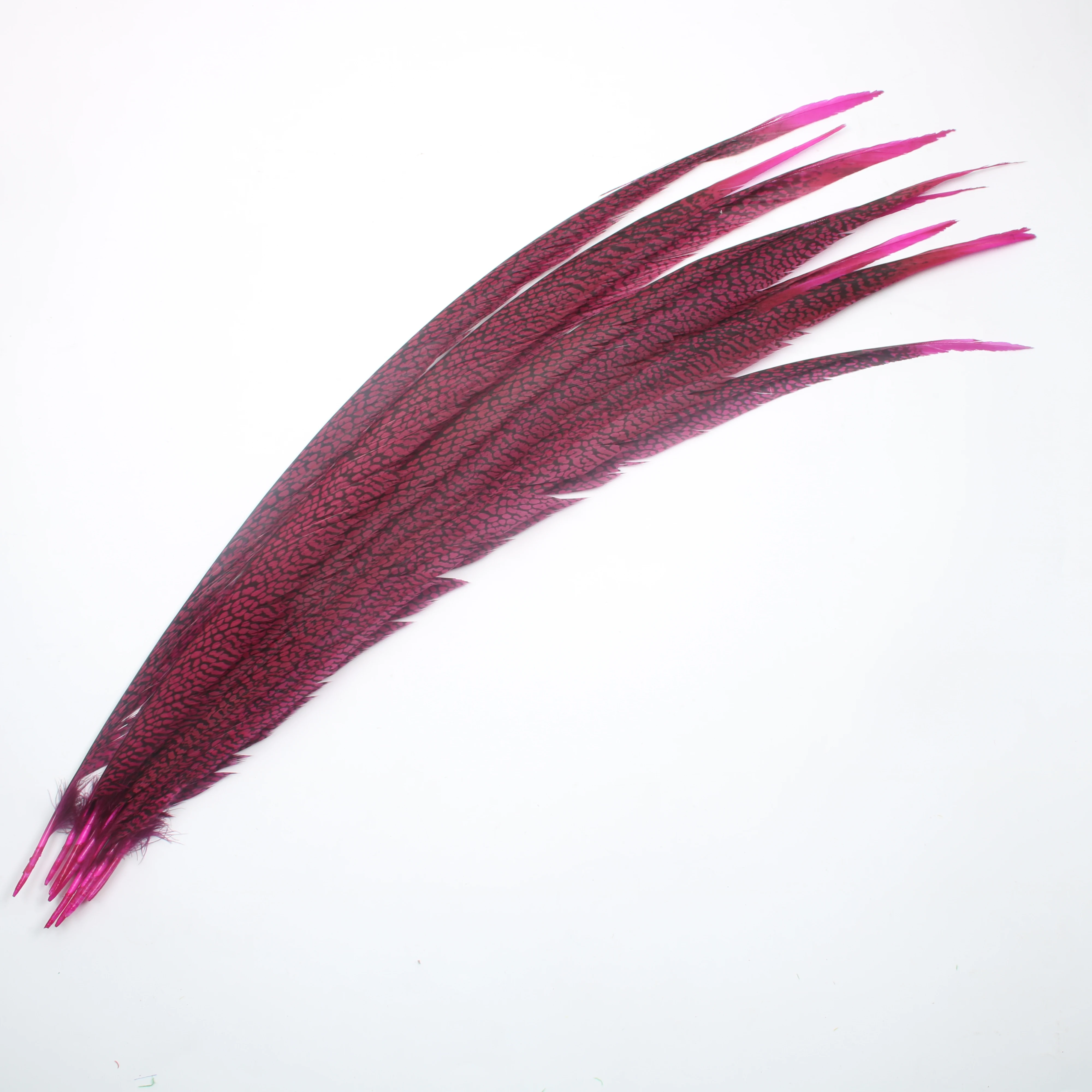 

100pcs Rose High quality Lady Amherst Pheasant tail Feathers For Crafts 24-28inch/60-70cm Carnival Party DIY Decoration Plume