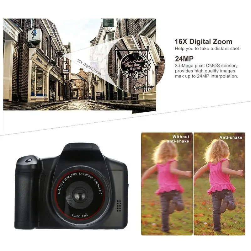 Цифровая камера 16MP 1080P HD ручная съемка цифровая зум камера видеокамера цифровая DV поддержка ТВ выход