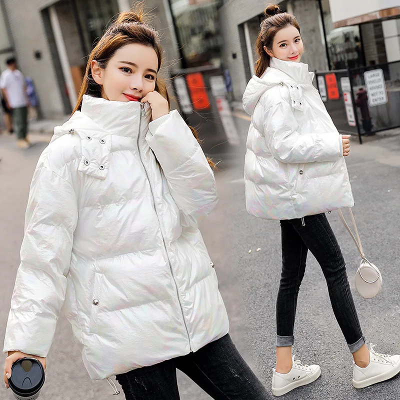 

Down Jacket Cotton-padded Clothes Women's 2019 Winter New Style Korean-style Loose-Fit down Coat Short Cotton-padded Clothes Thi