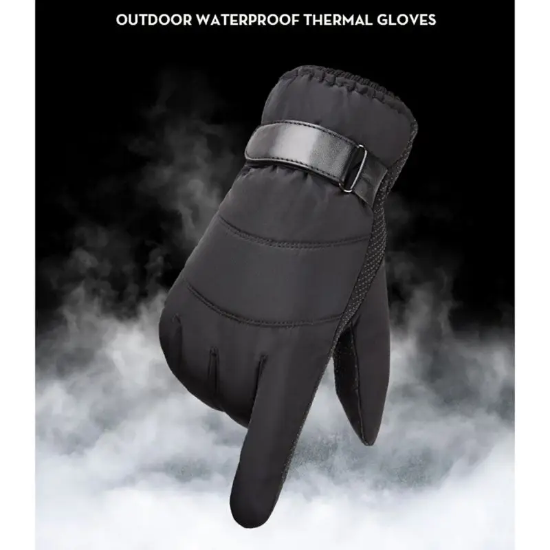 Перчатки для катания на лыжах, теплые Нескользящие перчатки, ветрозащитные перчатки для сенсорного экрана, для спорта на открытом воздухе, для верховой езды, лыжные перчатки
