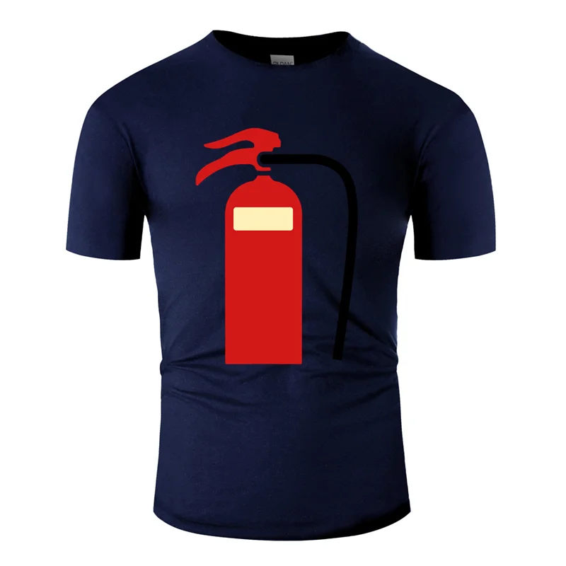 Men-Navy Blue Мужская футболка на заказ с комическим огнетушителем из пенопласта,, уличная одежда, размер S-5xl, с буквенным принтом, Мужская футболка с интересным круглым вырезом - Цвет: Men-Navy Blue