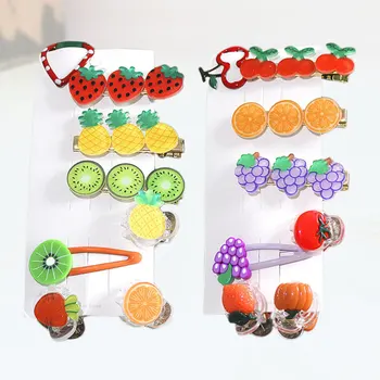 

2 Set of Colorful Hair Clip Unique Hair Barrettes Chic Hair Pins Creative Hair Accessories for Girls Women(8Pcs Grapes Pattern