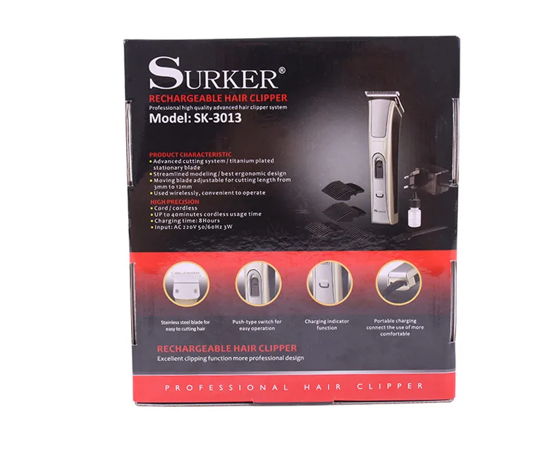 Surker перезаряжаемая машинка для стрижки волос профессиональная электрическая машинка для стрижки волос для взрослых и детей универсальная машинка для стрижки волос Электрический фейдер