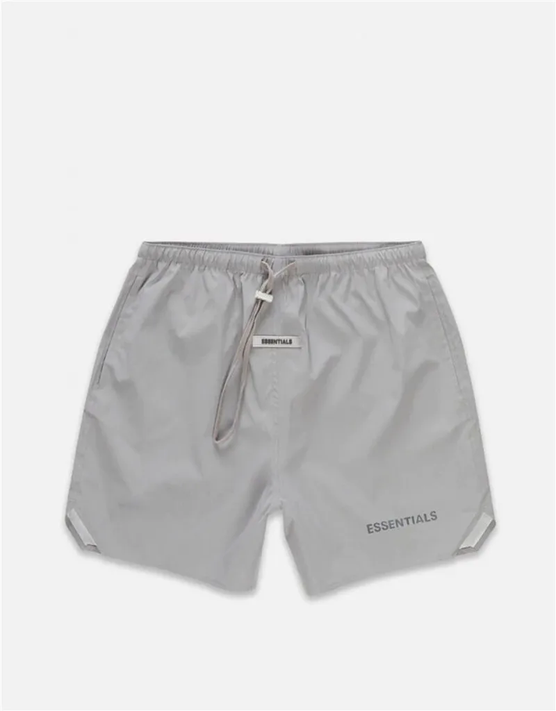 

Summer Solid Color FOG Essentials Shorts Men Women Top-quality Breechcloth Drawstring Colorful Ribbon Essentials Beach Shorts
