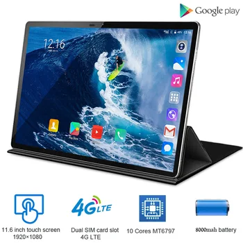 

11.6 Inch Tablet 2 in 1 laptop 1920*1080 8000mAh 10 Deca Core Android 8.0 Tablet pc 4G Lte 4 GB RAM 128GB ROM Cameral 5MP + 13MP