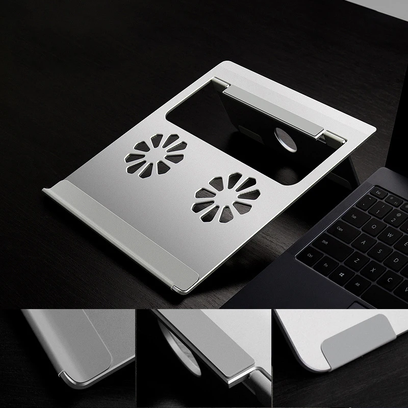 Алюминиевый сплав Подставка для ноутбука Регулируемый кронштейн радиатора для 9-17 дюймовый лэптоп планшет офисные принадлежности SP99 - Цвет: Белый