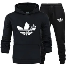 Брендовые мужские спортивные комплекты из двух предметов толстые толстовки осенне-зимний спортивный костюм мужские/wo мужские толстовки Фитнес Тренировочные толстовки+ брюки