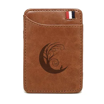 

Retro Moon Tree Wallet high quality leather magic wallets Fashion men Women money clips card purse cash holder