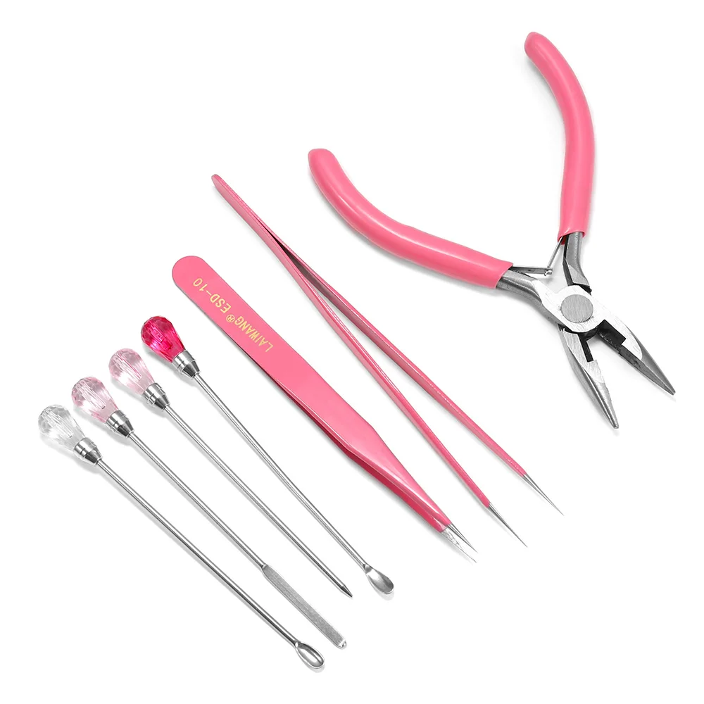 

MultiFunction Tweezer Pliers Jewelry Tool Suit Vise Round Nose Plier Making Spoon Tool Sets For DIY Handmade Beading Cutting