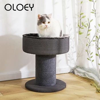 

Cat Tree Toy Condo Cat Climbing Tree Multi-layer With Hammock Cat House Furniture Scratching Solid Wood Posts for Cats