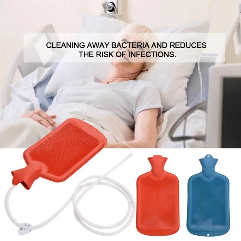 2L Enema Bag Reusable Silicone Gel Water Colon Cleansing Enteroclysm Detoxified Bowel Bags Vaginal Washing Kit |