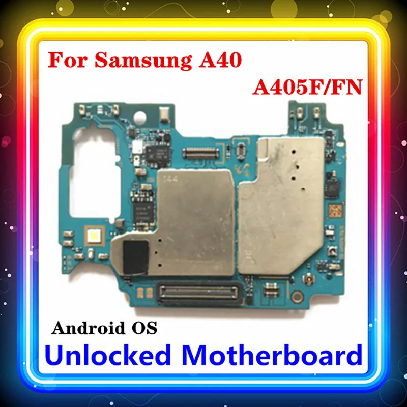 Для Samsung Galaxy A40 A405F/FN материнская плата с полными ЧИПАМИ тестовая Android обновленная A405FN Замена платы