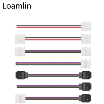 

2pin /3pin /4pin/5pin WS2812B WS2811 5050 RGB LED Strip Single / Double End Solderless Cover Connector 8mm/10mm