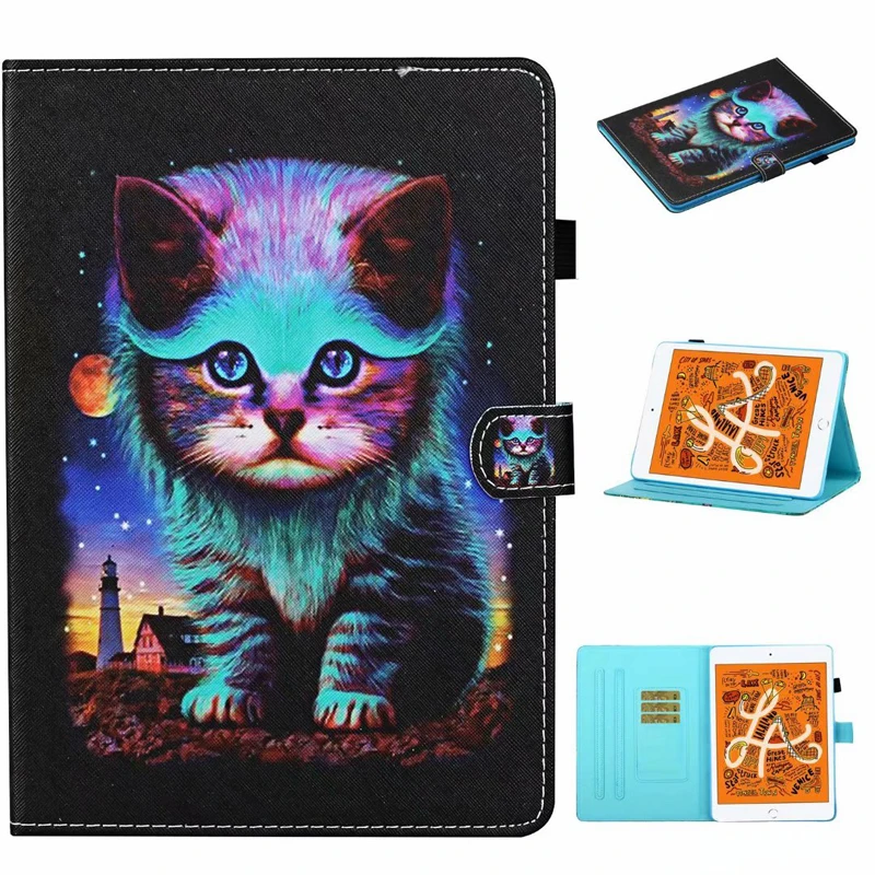 

2020 Beautiful Painted Case For iPad Mini 1 2 3 4 5 2019 7.9 inch PU leather stand cover For iPad Mini1 Mini2 Mini3 Mini4 Mini5