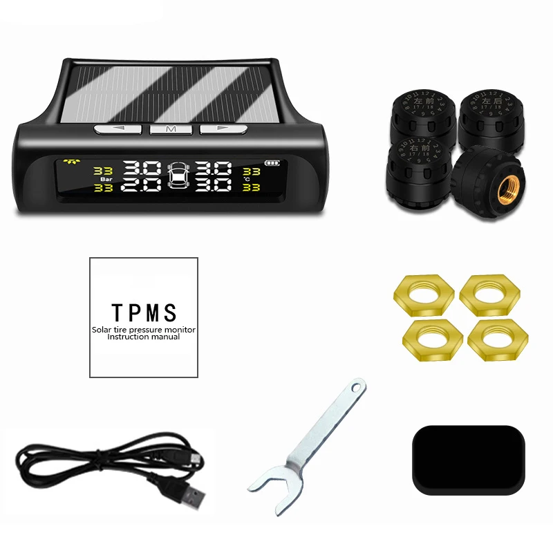 Мини Автомобильный контроль давления в шинах TPMS Беспроводная высокоточная