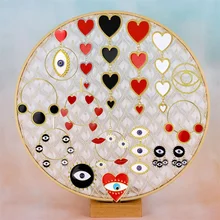 VKME эксклюзивные серьги для женщин, богемные серьги Brincos, круглые большие серьги в форме сердца, модные ювелирные изделия