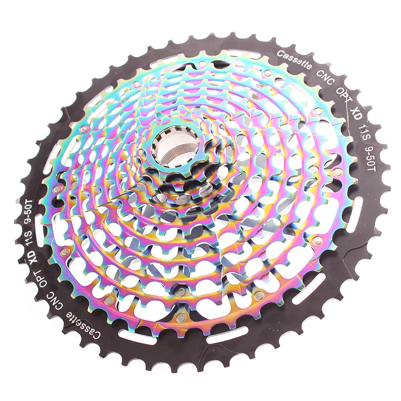 SMLLOW Ultimate MTB 11 Speed 9-50T Cassette ULT XD Cassette Rainbow 372g Steel Durable Ultralight 11s Cassette 9-50 k7 9 to 50