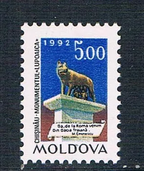 

1Pcs/Set New Moldova Post Stamp 1992 Roman Wolf Sculpture Stamps MNH