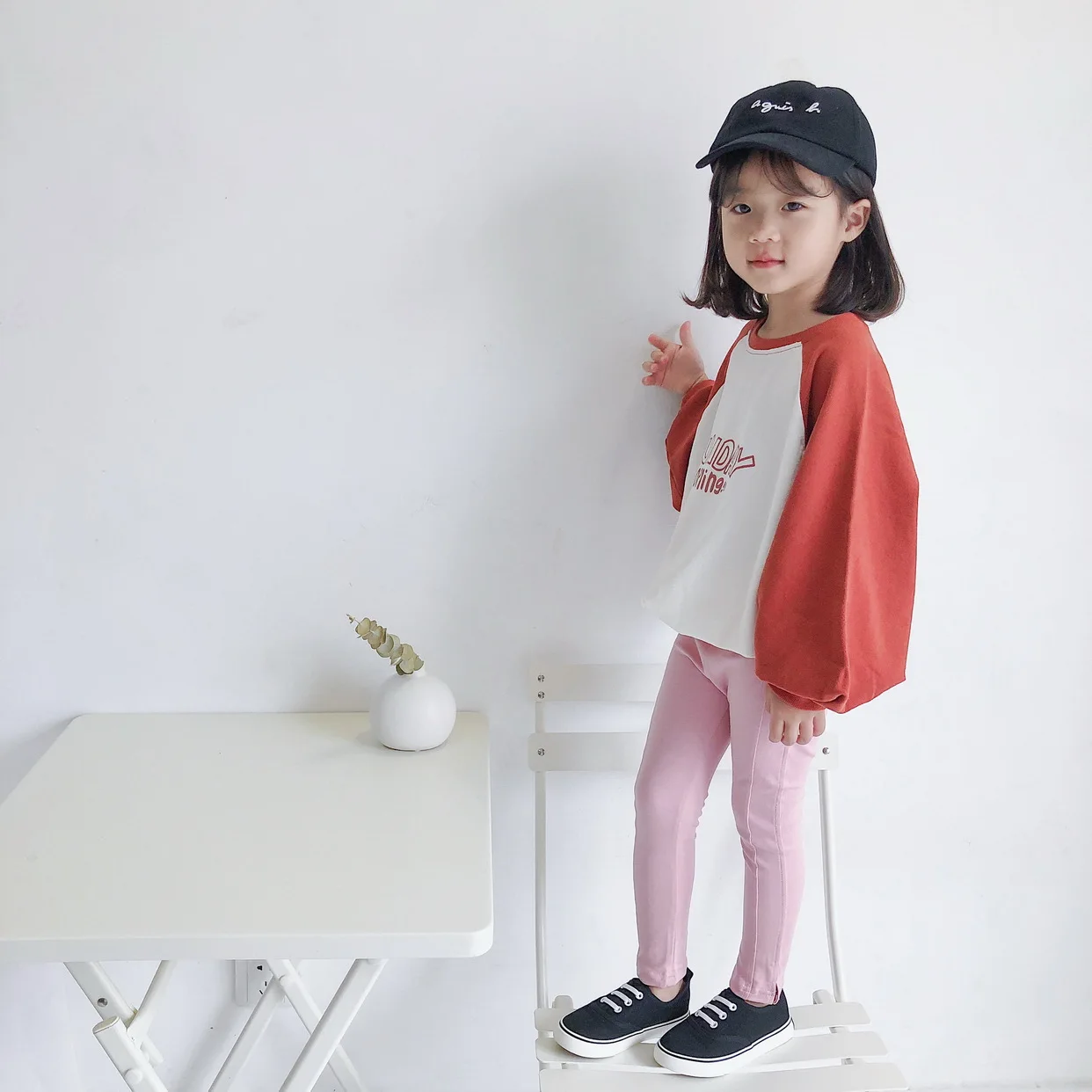2019ins Autumn And Winter Versitile Fashion kai jiao Fork Design Girls Candy-Colored Run Leggings