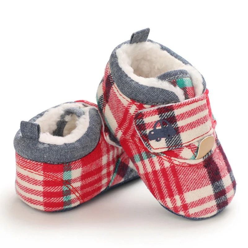 

Cute Snow Warm Prewalkers Soft Sole No-slip Booties Newborn Baby Boy Girl First Walkers Winter Velvet Shoes 0-18M