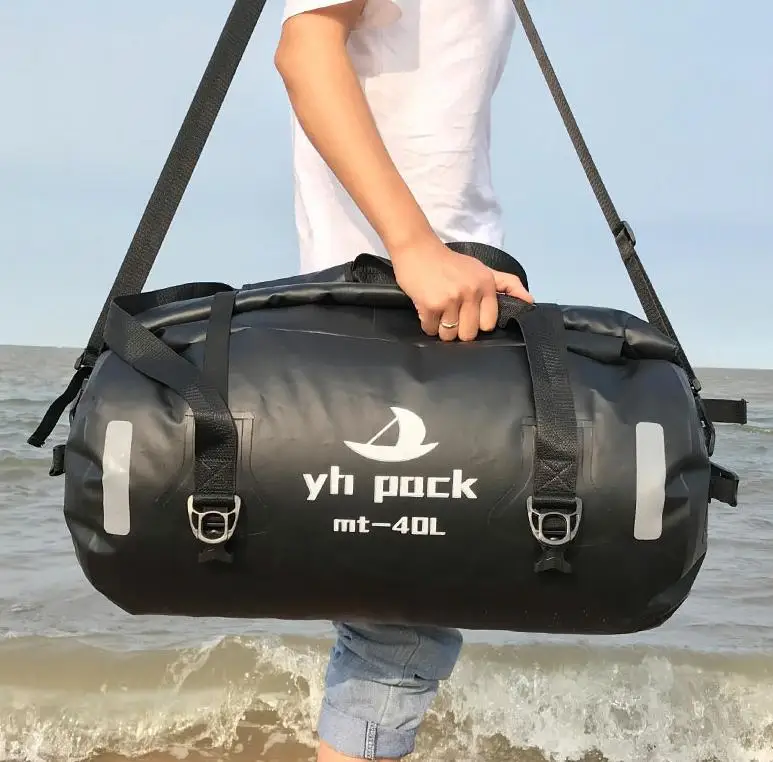 Black 40L 40L/80L Наплечная фитнес Водонепроницаемая спортивная сумка для речной поход для кемпинга и путешествий - Цвет: Black 40L