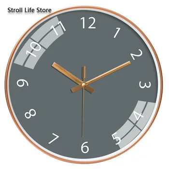 

Nordic Large Wall Clock Modern Living Room Silent Bedroom Creative Fashion Gold Kitchen Clock Gift Reloj Cocina Home Decor FZ824