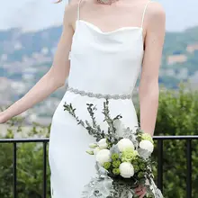 Women Bridal Twist Braided Rhinestone Applique Waist Belt Wedding Dress Sash Jewelry Bridesmaids Evening Gown Beaded Cummerbunds