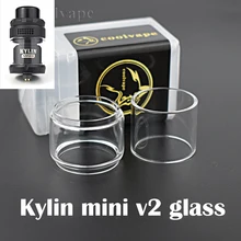 2 sztuk Kylin Mini V2 RTA wymiana Pyre szklana rurka 3ml 5ml pojemność szkła dla Kylin Mini v2 Atomizer do tanku RTA Vape akcesoria tanie tanio CN (pochodzenie) Kylin Mini V2 Glass Szkło