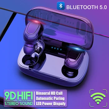 

L21 TWS Wireless Earphones Bluetooth 5.0 Headphones Mini Stereo Earbuds Dual Call Sport Headset Bass Sound With Mic For Phone