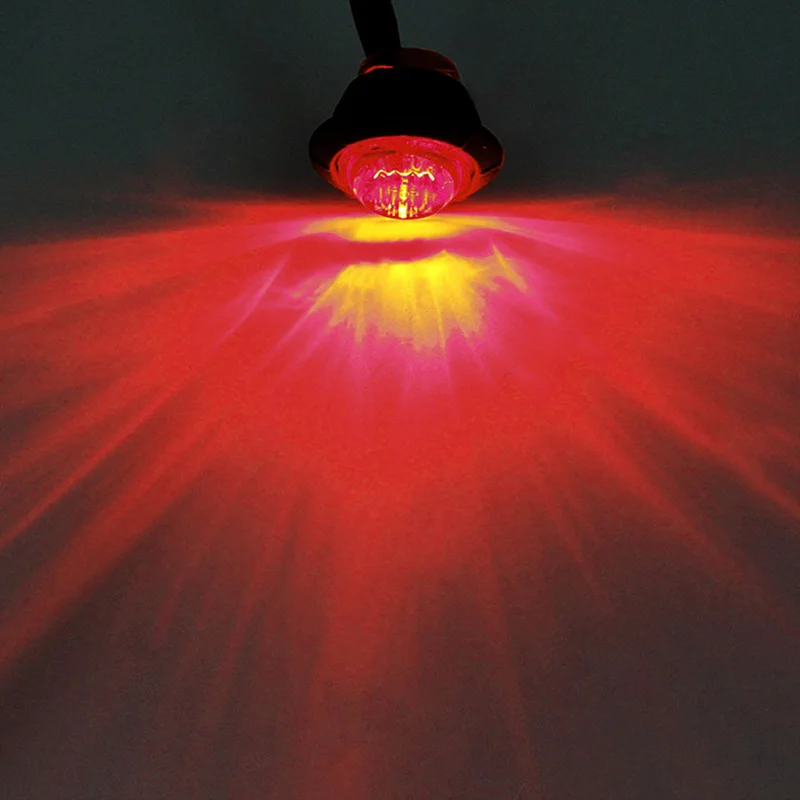 10x мини круглый автомобильный прицеп светодиодный Кнопка боковых габаритных огней красный набор лампы 12V