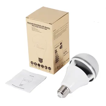 

Smart Enjoyable RGB Color Changing Music Ball LED Light E27 Bulb Speaker Remote Controled Via APP Control