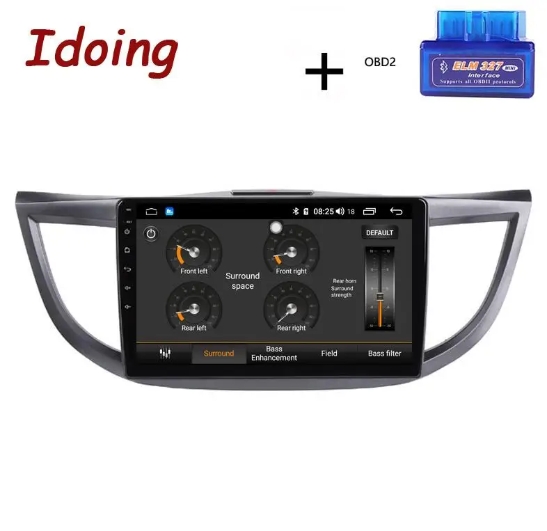 Idoing 10," 4G+ 64G 8 ядерный автомобильный Android 8,1 Радио мультимедийный плеер для Honda CRV CR-V 2012- gps навигация ГЛОНАСС 2.5D ips - Цвет: with OBD