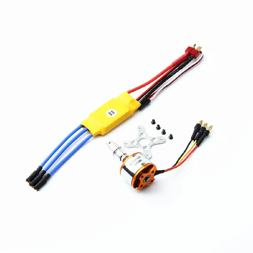 Бесщеточный двигатель 2212 1000KV/2200KV/1400KV 30A/40A ESC с Т-образным разъемом и разъемами