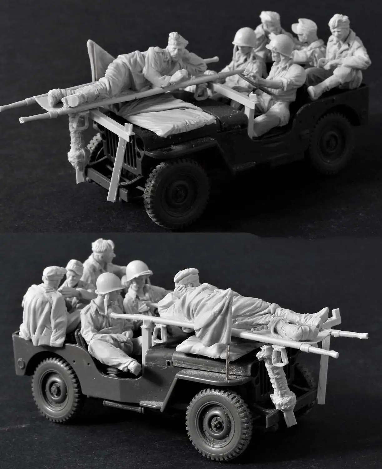 1/35 старинный экипаж (6 фигурок и аксессуары) (без автомобиля) модельная фигурка из
