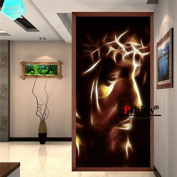 

PSHINY 5D DIY Diamond embroidery sale religion of jesus christ full round rhinestone kit portrait diamond painting cross stick