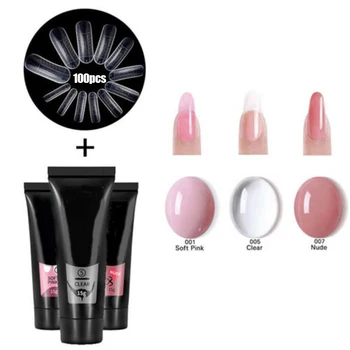 

Extension UV Gel Nail Polish Set Nail Tips Crystal Nail Building Gel Kit Tool SSwell