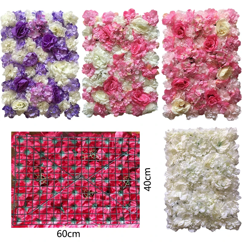 Silk Artificial Flower Wall Panels Handmade Decor Wedding Baby Shower Birthday Party  Shop Backdrop Flower Backdrops Decoration