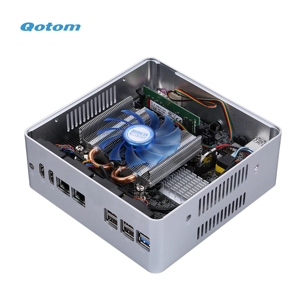 Настольный мини компьютер Qotom DIY Q600S системная плата поддержка 6 го 7 поколения