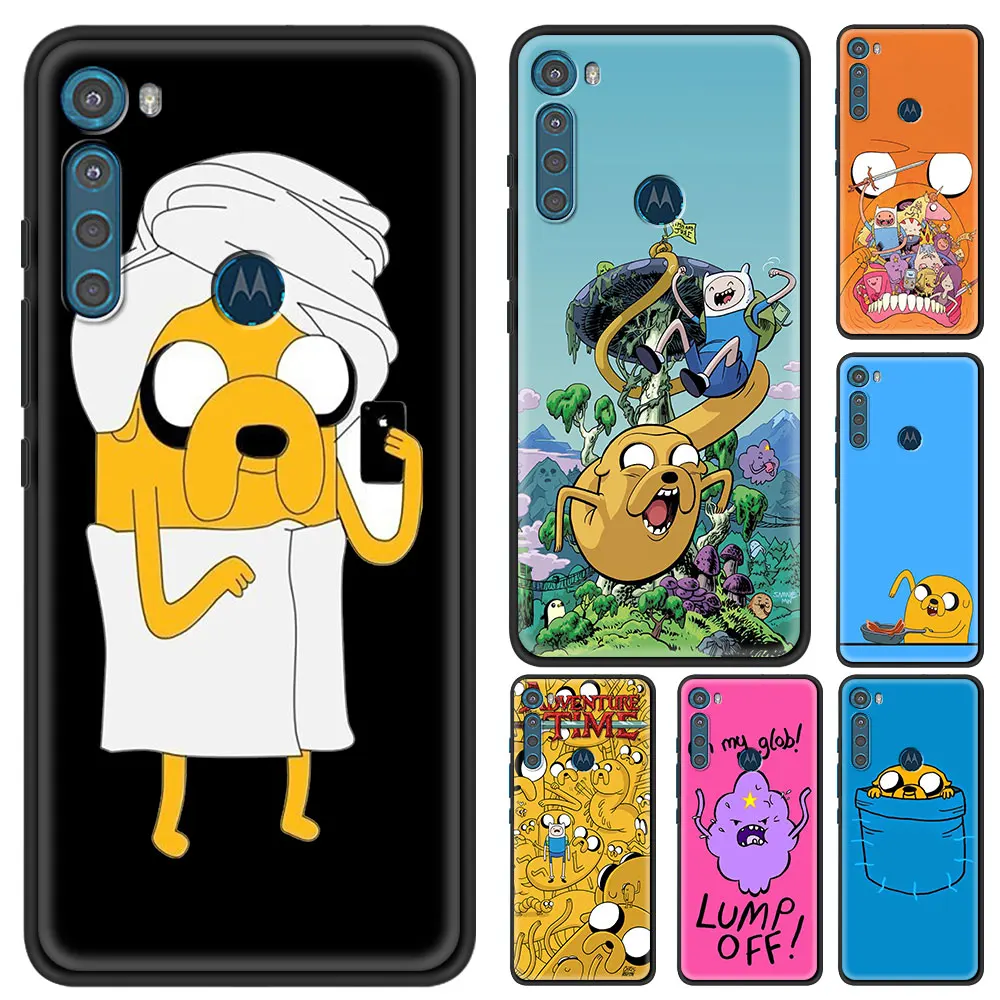 Чехол для телефона Moto One Fusion G9 G8 Play Plus G10 Power G30 E6s Hyper G Stylus Edge G60 Black Coque Adventure Time anime |