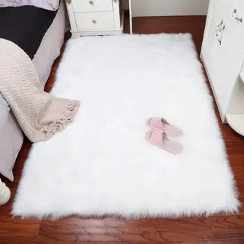 

50 Fur Large Area Rug for Bedroom Living Room Decorative Fluffy Carpet Red/pink/blue White Hairy Rugs Bedside Floor Carpets